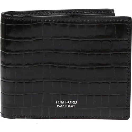 Luxury Croc Wallet , male, Sizes: ONE SIZE - Tom Ford - Modalova