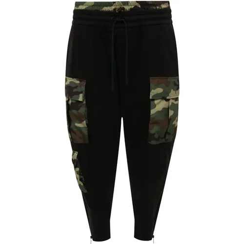 Camo Sweatpants with Drawstring Waist , male, Sizes: XL, L - Dolce & Gabbana - Modalova
