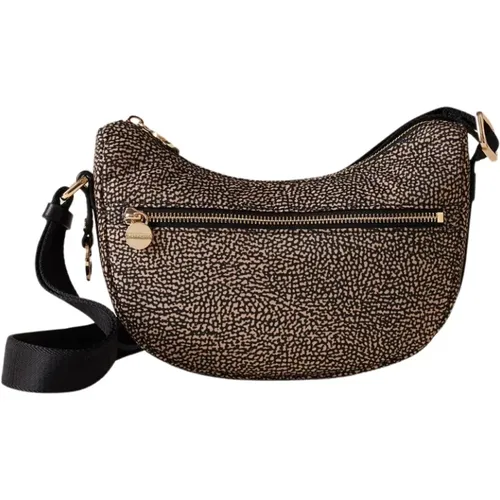 X11 OP Naturale/Nero Mini Luna Bag , female, Sizes: ONE SIZE - Borbonese - Modalova