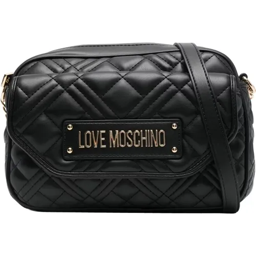 Gepolsterte Logo Umhängetasche in Schwarz - Love Moschino - Modalova