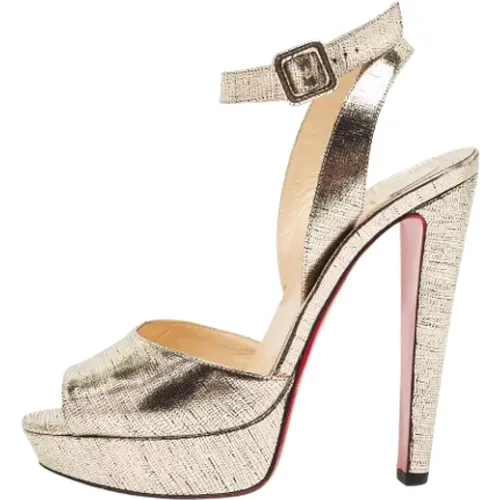 Pre-owned Leather sandals , female, Sizes: 7 UK - Christian Louboutin Pre-owned - Modalova