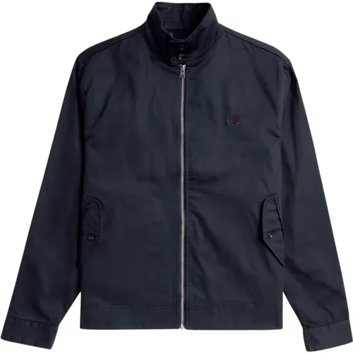 Waxed Cotton Harrington Jacket , male, Sizes: S, M, L, XL - Fred Perry - Modalova