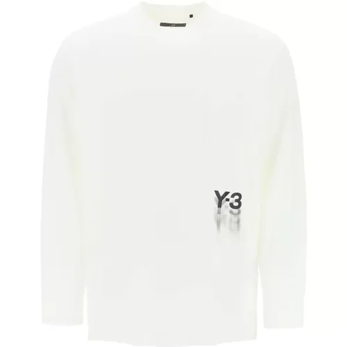 Langarm T-Shirt mit Logo-Print Y-3 - Y-3 - Modalova