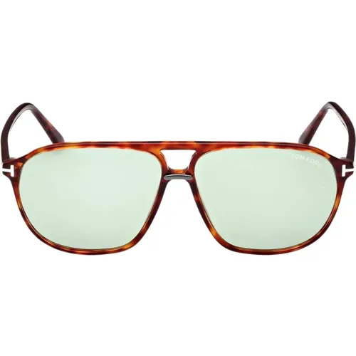 Caravan havana green sunglasses , unisex, Sizes: 61 MM - Tom Ford - Modalova