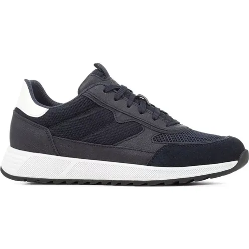 Navy Sneakers for Men , male, Sizes: 9 UK, 11 UK, 10 UK, 8 UK, 7 UK - Geox - Modalova