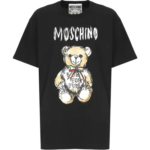 T-shirts and Polos , female, Sizes: XS, S - Moschino - Modalova