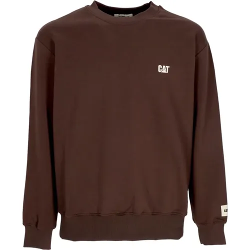 Logo Crewneck Sweatshirt Leichtes Streetwear , Herren, Größe: S - CAT - Modalova