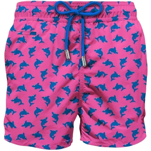 Badeshorts mit Haifisch-Print , Herren, Größe: L - Saint Barth - Modalova