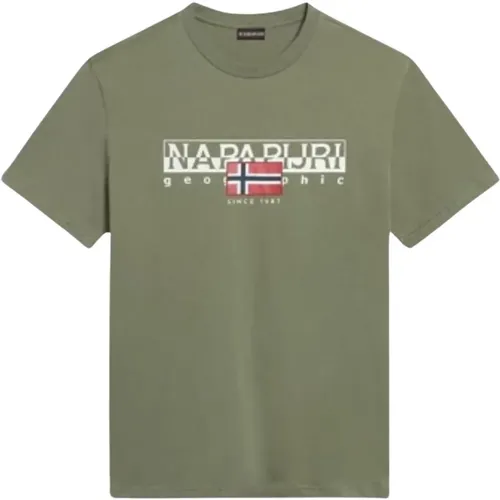 Herren T-Shirt Ylmer , Herren, Größe: S - Napapijri - Modalova