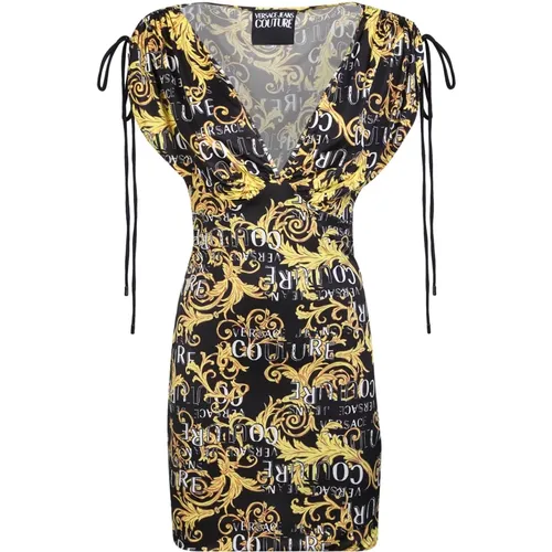 Baroque Pattern Sleeveless Dress , female, Sizes: XS - Versace Jeans Couture - Modalova