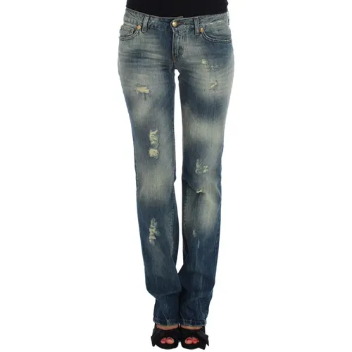 Niedrige Taille Slim Leg Denim Jeans - Roberto Cavalli - Modalova