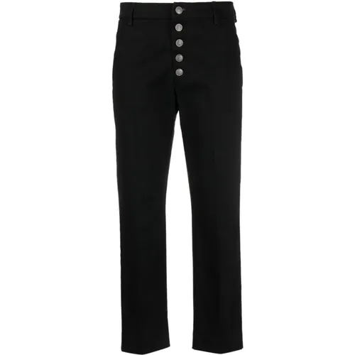 Schwarze Stylische Hose , Damen, Größe: W29 - Dondup - Modalova