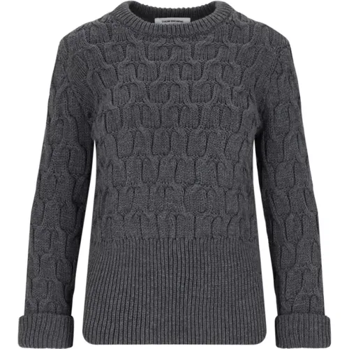 Graue Pullover für Männer , Damen, Größe: 2XS - Thom Browne - Modalova