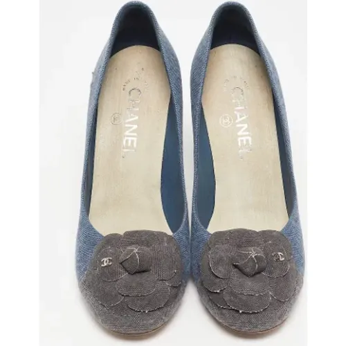 Pre-owned Denim heels , female, Sizes: 5 1/2 UK - Chanel Vintage - Modalova