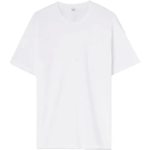 Weißes T-Shirt mit Rundhalsausschnitt und Tasche , Herren, Größe: 2XL - Aspesi - Modalova