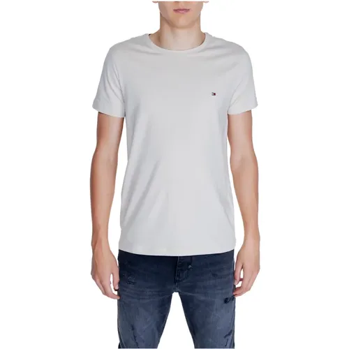 Einfaches T-Shirt Kurze Ärmel Runder Ausschnitt - Tommy Hilfiger - Modalova