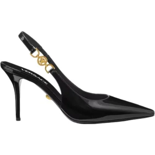 Schwarze Sandalen für Frauen , Damen, Größe: 36 EU - Versace - Modalova