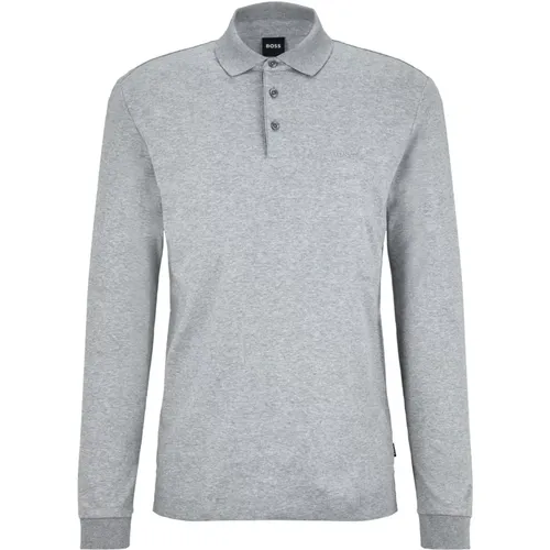 Cotton Polo Shirt with 3 Buttons , male, Sizes: L, XL, 2XL - Hugo Boss - Modalova