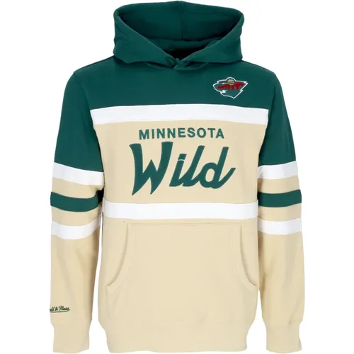 Minnesota Wild Hockey Team Hoodie , Herren, Größe: S - Mitchell & Ness - Modalova