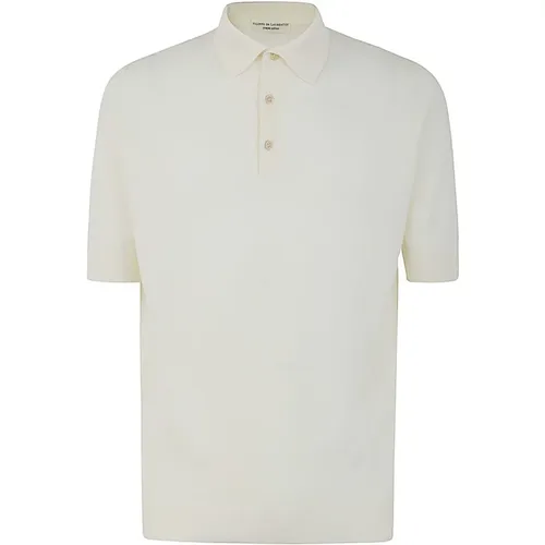 Milk Short Sleeves Polo Shirt , male, Sizes: 2XL - Filippo De Laurentiis - Modalova