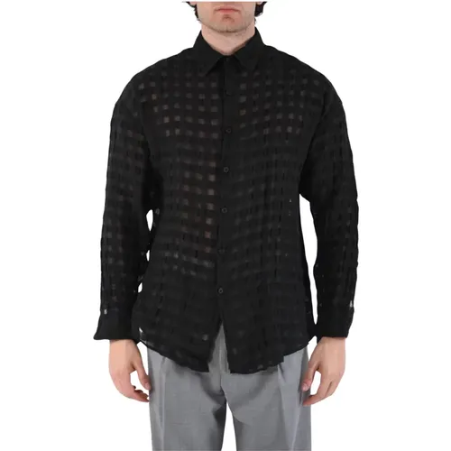Baumwollhemd mit Knopfleiste , Herren, Größe: L - Costumein - Modalova