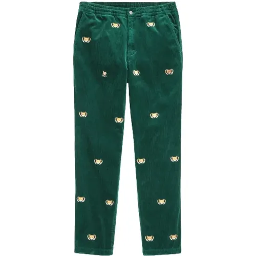 Embroidered Corduroy Prepster Pants , male, Sizes: XL - Polo Ralph Lauren - Modalova