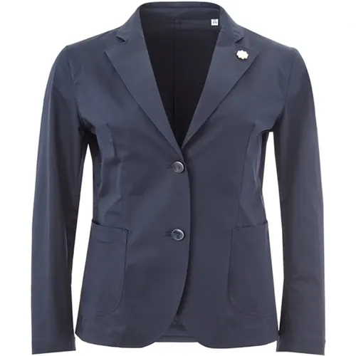 Cotton Jacket, Two Buttons, Front Pockets , female, Sizes: XS - Lardini - Modalova