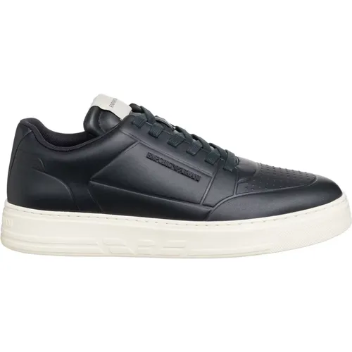 Plain Lace-Up Sneakers , male, Sizes: 10 UK, 7 UK, 11 UK, 6 UK, 9 UK, 8 UK, 5 UK - Emporio Armani - Modalova