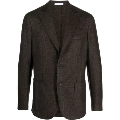 Check Pattern Wool Jacket , male, Sizes: 3XL - Boglioli - Modalova