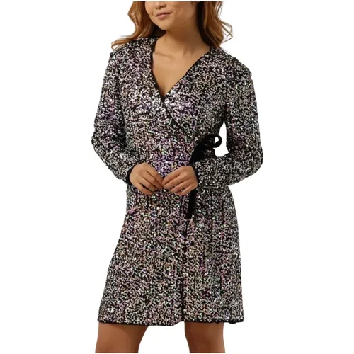 Lila Wrap-Kleid Yasmultiseq Ls , Damen, Größe: XS - Y.A.S - Modalova