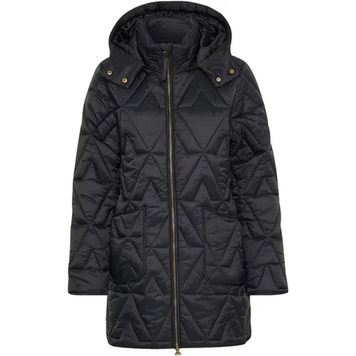 Quilted Mid Jacket Blue , female, Sizes: 3XL - Cream - Modalova