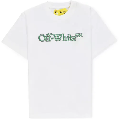 Kontrast Logo Baumwoll T-shirt Mädchen Off - Off White - Modalova
