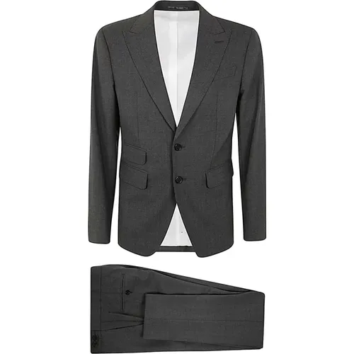 Grey London Suit Elegant Style , male, Sizes: L, 2XL, XL, M - Dsquared2 - Modalova