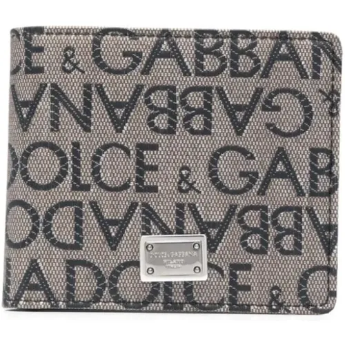 Logo Jacquard Wallet , male, Sizes: ONE SIZE - Dolce & Gabbana - Modalova