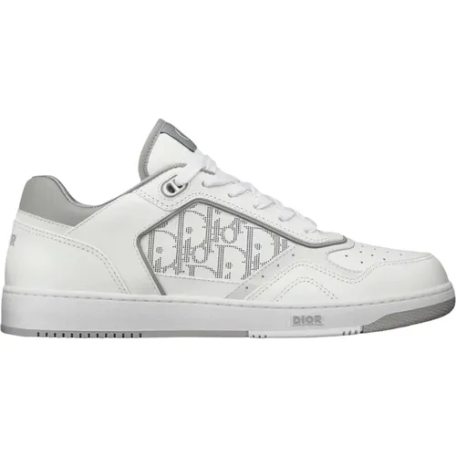 Leather Sneakers with Iconic Monogram , male, Sizes: 15 UK - Dior - Modalova