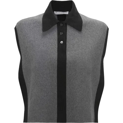 Layered Polo Vest , female, Sizes: S, M - JW Anderson - Modalova