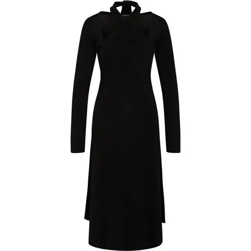 Elegantes Schwarzes Midi Kleid , Damen, Größe: M - Bruuns Bazaar - Modalova