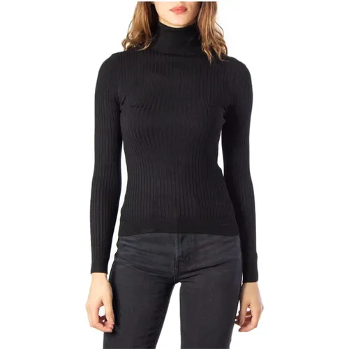 Eleganter Schwarzer Rollkragenpullover , Damen, Größe: S - Only - Modalova