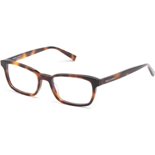 Braun/Havanna Optische Brille , unisex, Größe: 54 MM - Saint Laurent - Modalova