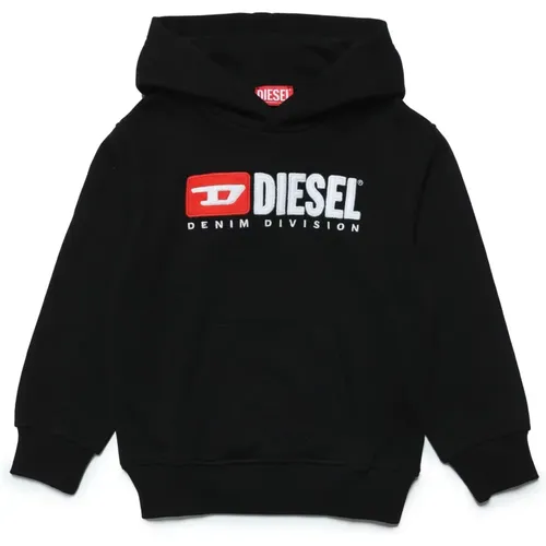 Kapuzen-Sweatshirt aus Baumwolle mit Logo-Stickerei - Diesel - Modalova