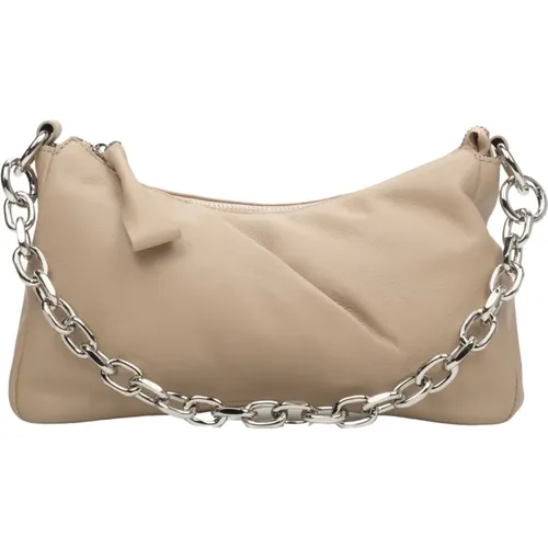 Damen Kettenschultertasche Baguette Tasche aus echtem Leder Er00113722 - Estro - Modalova