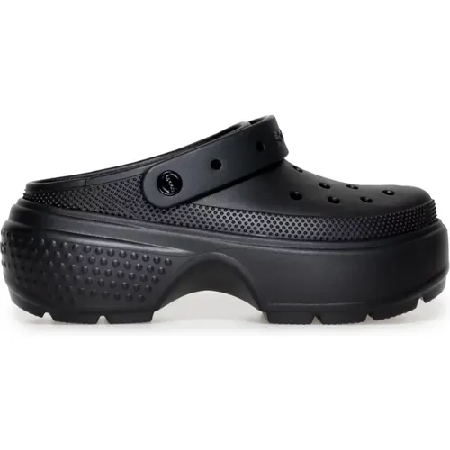 Stilvolle Holzsandalen für Frauen , Damen, Größe: 38 1/2 EU - Crocs - Modalova