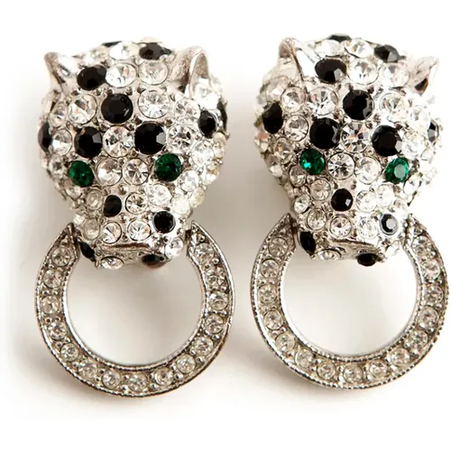 Jay Lane panther ring clip earrings , female, Sizes: ONE SIZE - Kenneth Jay Lane Pre-owned - Modalova