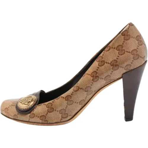 Pre-owned Beschichtetes Canvas heels - Gucci Vintage - Modalova