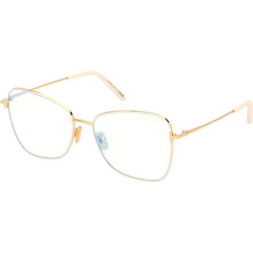 Blau Block Brillengestell , unisex, Größe: 55 MM - Tom Ford - Modalova