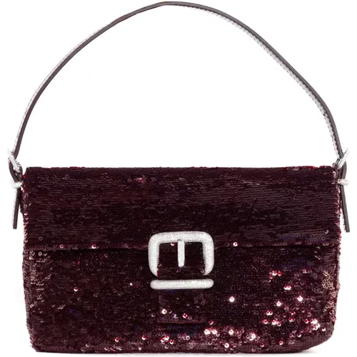 Sequin Habibi Bag with Crystal Buckle , female, Sizes: ONE SIZE - Gedebe - Modalova