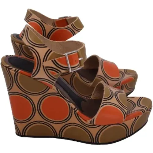 Leather heels , female, Sizes: 3 UK - Marni - Modalova