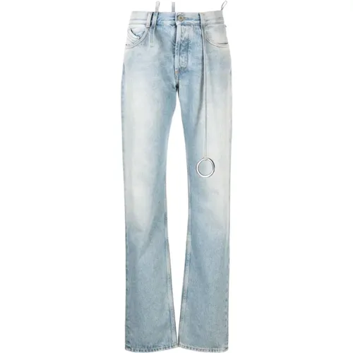 Blaue Gewaschene Denim Jeans - The Attico - Modalova