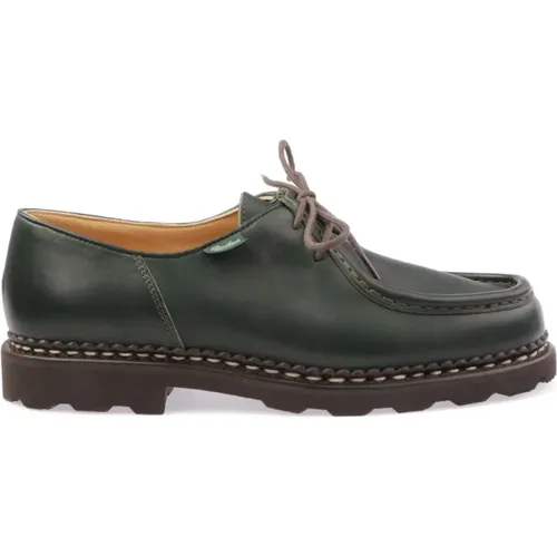 Laced Men`s Shoes, Jade Patent Leather , male, Sizes: 8 1/2 UK, 7 UK, 10 UK, 6 1/2 UK - Paraboot - Modalova
