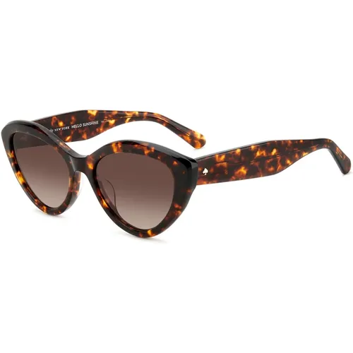 Juni/G/S Sunglasses in Havana/Brown Shaded , female, Sizes: 55 MM - Kate Spade - Modalova